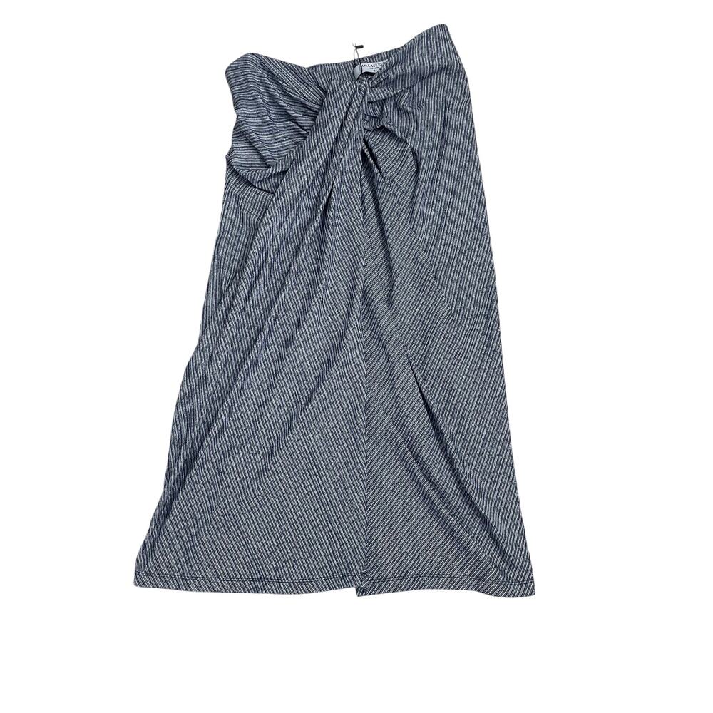 MM.LaFleur Minetta 2.0 Skirt – Coastal Jersey Stripe Draped Midi | Sz M| NWT
